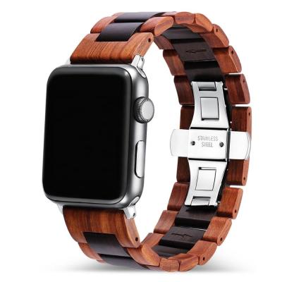 China Non-Specific Apple Watch Band Wood Relacment Natural Band For Apple Watch Series 5/4/3/2/1 for sale