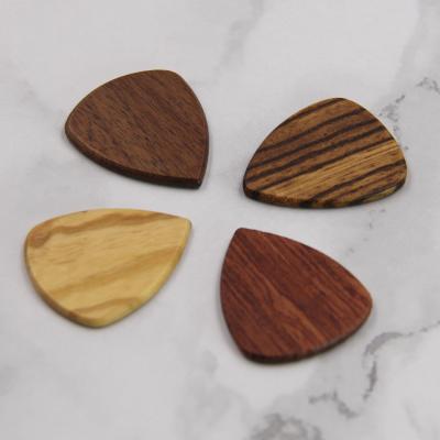 China Custom Quality Guitar Pick Engravable Empty Wooden Guitar Pick Wood Crafts for sale