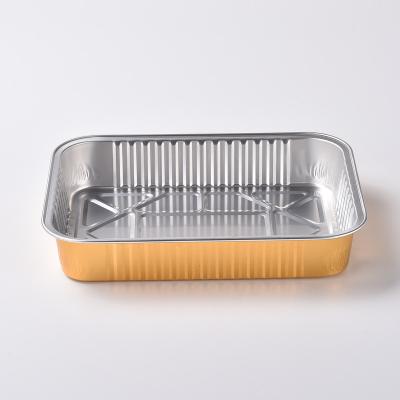 China Food Grade 2022 Leading Edge Popularity Products Rectangular Food Artifact Disposable Aluminum Foil Tray Container Eco - Friendly for sale