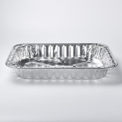 China Wholesale Recyclable Disposable Aluminum Foil Container Roasting Large Aluminum Tray Food Convenient Packaging from Turkey for sale