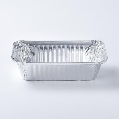 China Eco-Friendly Convenient Disposable Rectangular Cake Food Grade Baking Containers Aluminum Foil for Multiple Cake Food Stores Packaging or Household for sale