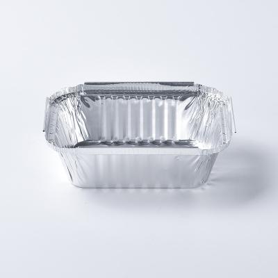 China 10pack 20pack 25pack 50pack Aluminum Foil Food Containers Recyclable Disposable Food Grade Rectangular Trays With Customized Lids for sale