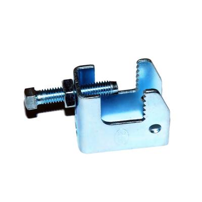 China Construction Wholesale Sheet Metal Stamped Small Steel Beam Clamp For Strut System for sale