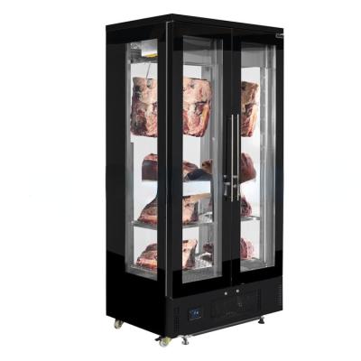 China Double-temperature Small Dry Meat Ager Hotel Fridge Beef Meat Fridge Cabinet Dry Aging Chiller Small Fridge Refrigerator For Aging Steak for sale