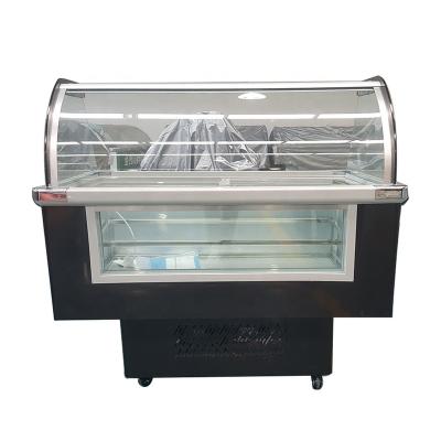 China Single-temperature full glass container shipping 10 tank ice cream ice machines freezers showcases cabinet freezer showcase for sale