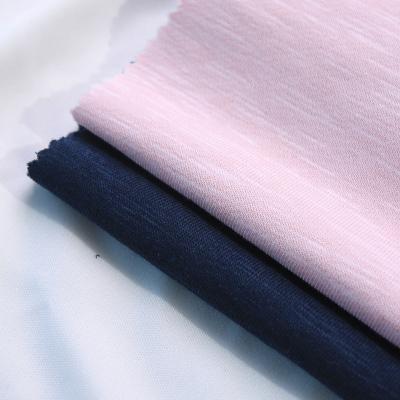 China Custom Solid Color Shrink-Resistant Knitted Dyed 30S CVC Wicking Polyester Cotton Terry Towel Fabric for sale