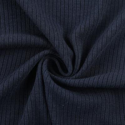 China Simplicity Warm Dyed Tear-Resistant Softness Textured Rib Raw Knitting Coarse Stretch Fabric for sale