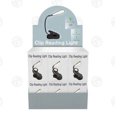 China Factory Wholesale Hot Selling USB Rechargeable Smart Portable Flexible Battery Operated Clip Led Book Reading Light for sale