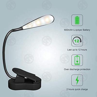 China High Quality Plastic Flexible Intelligent USB Rechargeable LED Locator Clip USB Reading Light for sale