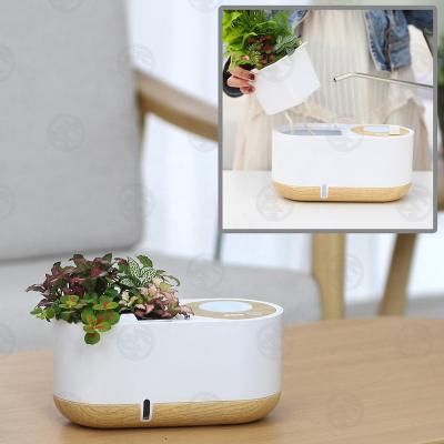 China USB BT Lazy Self Watering Flower Pot Smart Multifunctional Indoor Plastic Cordless Speaker for Home and Office Decoration for sale