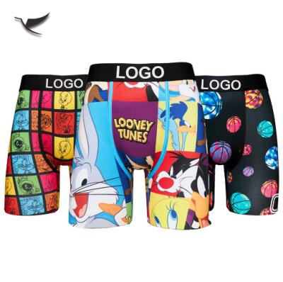 China Fashionable Man Boxers Underwear Breathable Sports Shorts Custom Logo Mens Underwear Boxer Breathable Seamless Printed Briefs PS2023D for sale