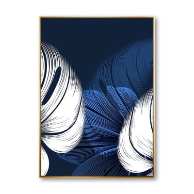 China Modern Nordic Color Feather Crystal Glass Porcelain Painting For Interior Wall Decoration for sale