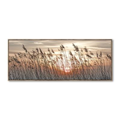 China Long Modern Banner Sunset Landscape Wall Decor Painting for sale