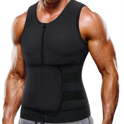 China Comfortable Hot Neoprene Sauna Crazy Sweat Vest Slimming Body Shaper Vest Waist Trainer For Men for sale