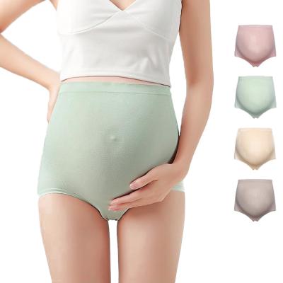 China Samcci Antibacterial Relieve Graphene Crotch Underwear High Waist Plus Size Panties Pregnant Belly Modal Support Maternity Briefs for sale