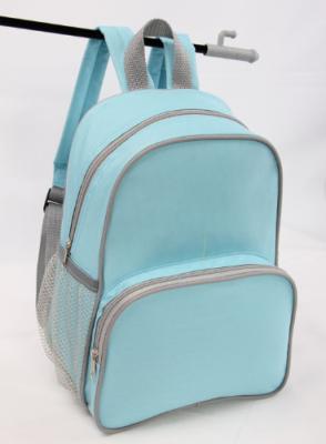 China Blue 600D Polyester Kids School Backpacks Boys Recyclable Waterproof for sale