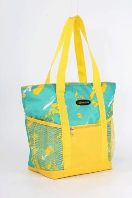 China Yellow Polyester Cooler Lunch Totes For Men , Insulated Lunch Tote Bag for sale