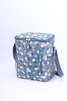 China Zipper Bottle Polyester Cooler Bag , Working Insulated Lunch Cooler Bags for sale