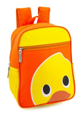 China Zipper Pocket Girls School Backpacks For Kids Yellow Duck Pattern Customize for sale