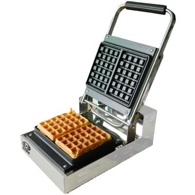 China Fashion 220V 1200W Two Adjustable High End Slice Roll Commercial Square Bubble Waffle Maker for sale