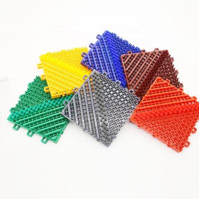 China Best Selling Popular Mats Three Mat Brush Anti Slip Hollow Floor Door Non-Slip Deerjie In One Tile Interlocking Modular Mat for sale