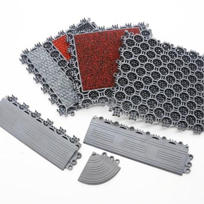 China Deljie PVC Omino Non-Slip Heavy Duty Interlocking Modular Portable Flooring Mat for sale