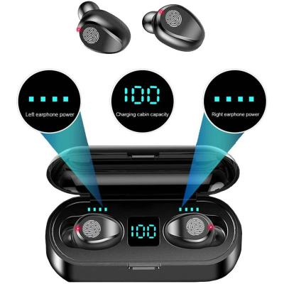 China F9 TWS Earbuds BT 5.0 Perfect Healthy Hot Wireless Gaming Earphone 2000Mah LED Display Case In-ear Headset Sports Touch Charging Earbuds for sale