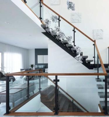 China Easily Assembled Aluminum Stair Railing Glass Balustrade Standoff for sale