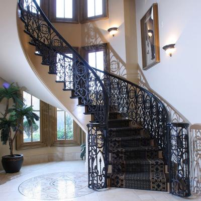 China Easily Assembled Luxury Style Wrought Iron Railing For Stairs /Balcony/Decking Handrail Railings For Villa for sale