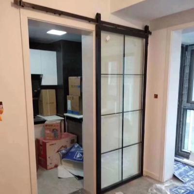 China Black French Critall Melbourne Waterproof Sliding Narrow Internal Doors for sale