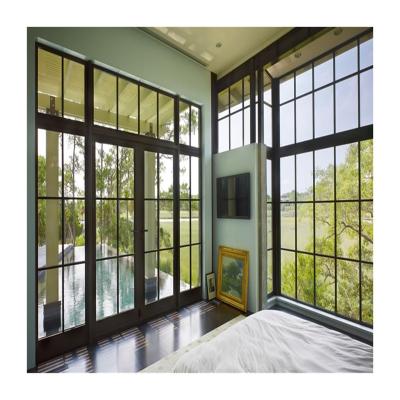 China Folding Screen Inron Door And Window Grill Design Wrought Steel Frame Burglary Proof Material Steel Window for sale