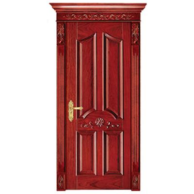 China Modern Solid Wood Door Eco - Friendly Natural Teak Wood Entrance Door For House for sale