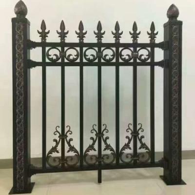 China Customized French Main Gate Iron Gate Design Wrought Iron Fence Trellis Post Farm for sale