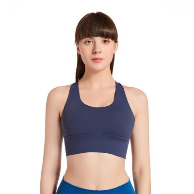 China Wholesale high quality hot sexy cross quick-drying yoga women's factory customized breathable back bra for sale