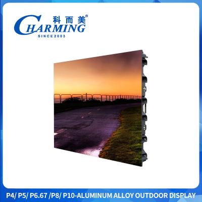 China P4 Aluminum Alloy Outdoor Display screen 130° Wider Color Range With Stainless Steel Handle en venta