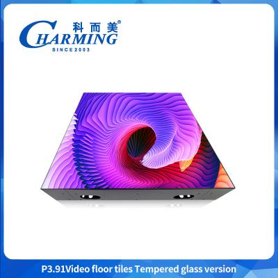 Cina Strong glass GOB type P3.91 led waterproof design LED video floor tile high brightness LED video floor tile in vendita