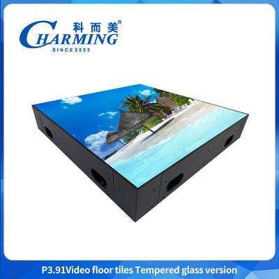 China Hoge helderheid Glas + Gob Cover + IJzeren Frame Led Video Panel Pantalla Interactief 3.91MM Outdoor Indoor Video Stage Screen Led Rgb Kleurrijke dansvloer Te koop