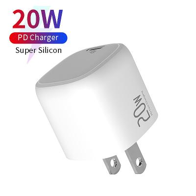 China Mobile Phone 1 Port Type Mini USB Mobile Power Fast C PD Wall Charger Au For 20w Charger Apple iPhone Oppo Phone for sale