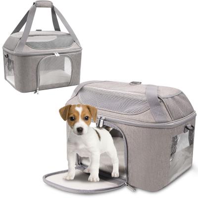 China Viable Dog Backpack Breathable Pet Carrier Cat Travel Transport Bag for sale