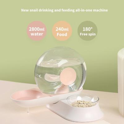 China New 2022 plastic pet bowls dog food bowl transparent non-slip feeders and drinkers water store for sale