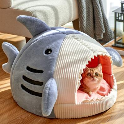 China Heating Included Warm Bed For Portable Pet Beds Portable Pet Beds Kittens Basket Cushion Cat Pillow Mat Tent Puppy Nest Cave Cats Bedroom Soft Goods for sale