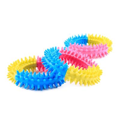 China Toy Nature Rubber Bite Resistant Viable Tooth Chewing Pet 1pc Puppy Cleaning Training Toys for sale