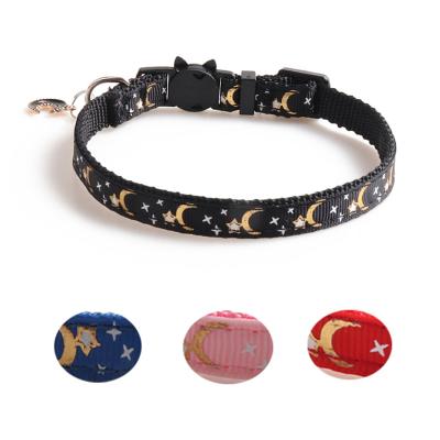 China Cat Dog Collars Cute Moons Adjustable DETACHED Stars Print Cats Kitten Puppy Collar Pets Supplies for sale