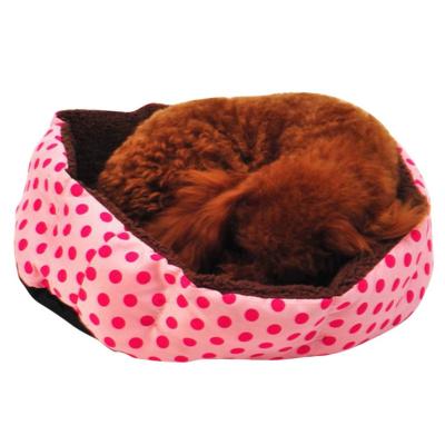 China Breathable Round Bed Mat Winter Warm Sleeping Cat House Nest Portable Long Plush Basket Dog Soft Cushion Pet Dogs Supply for sale