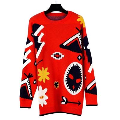 China OEM&ODM Women Sweater Anti-Static Custom Design Thick Warm Women Sweater Plus Size Sweater Knitted Dress for sale