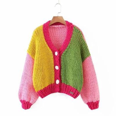 China OEM & ODM Custom Women's Anti-Wrinkle Hollow Winter Sweater Crocheted Hand Crocheted Crocheted Knitwear Cardigan Sweater Women for sale