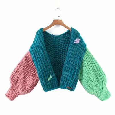 China OEM & ODM Custom Women's Anti-Wrinkle Hollow Winter Sweater Crocheted Hand Crocheted Crocheted Knitwear Cardigan Sweater Women for sale