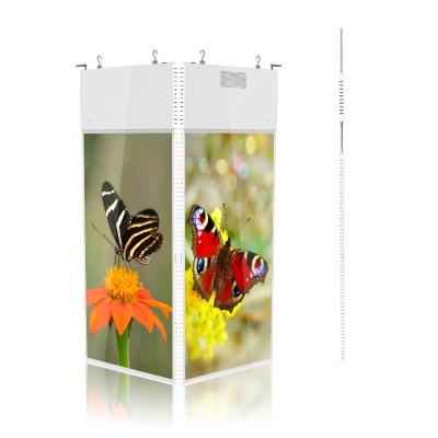 China Indoor double sided hanging digital advertising screens, retail lcd display screen, shop window digital signage for sale