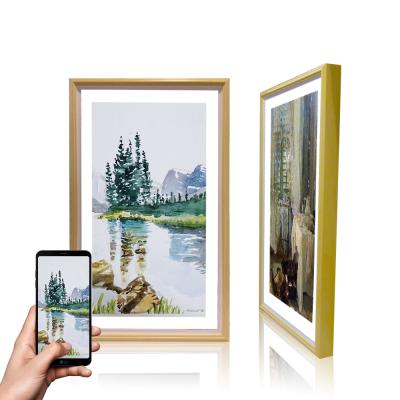 China Indoor 32 Full Hd Picture Photo Frame 49 Inch Visual Wooden Wifi Digital Photo Frame for sale