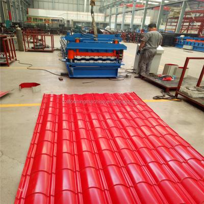 China Tile Making Machinery Steel Roof Tile Roll Forming Machine for sale